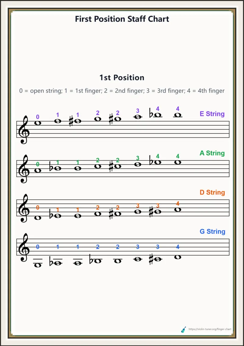 First Position Staff Chart