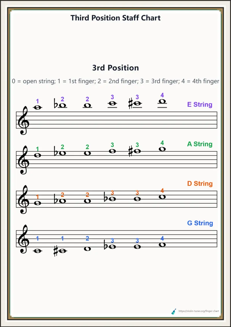 Third Position Staff Chart