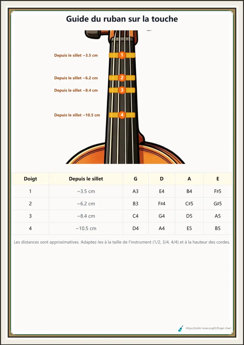 Guide du ruban sur la touche