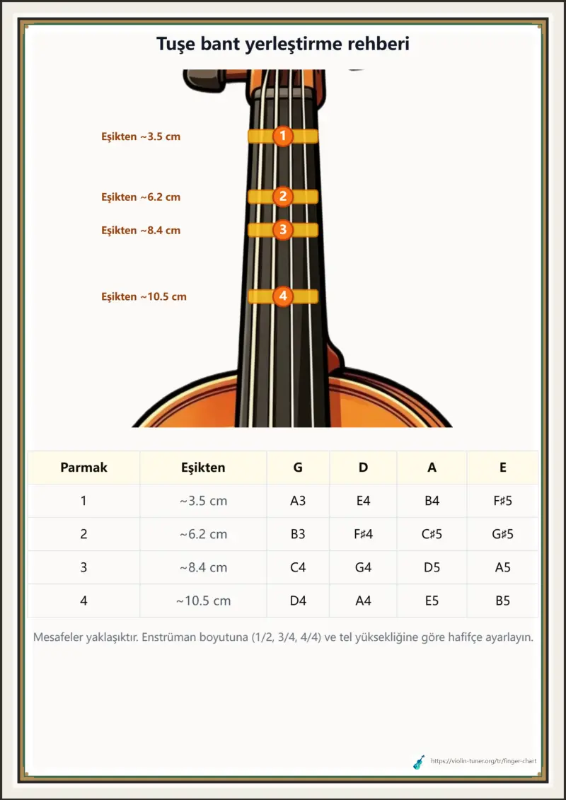 Tuşe bant yerleştirme rehberi